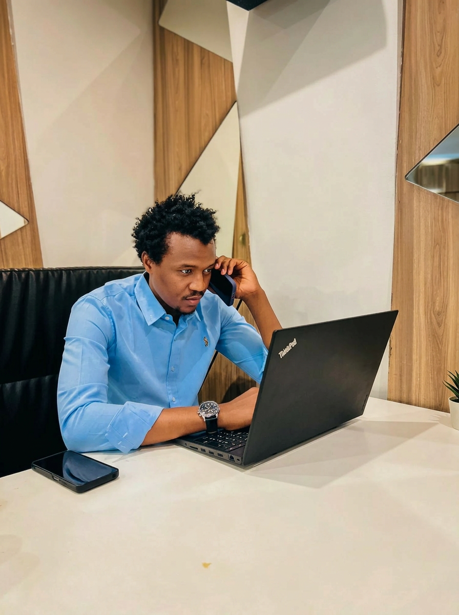 Ismaël Ahamat au travail